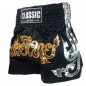 Classic Muay Thai Kickboxing Shorts : CLS-015 Black